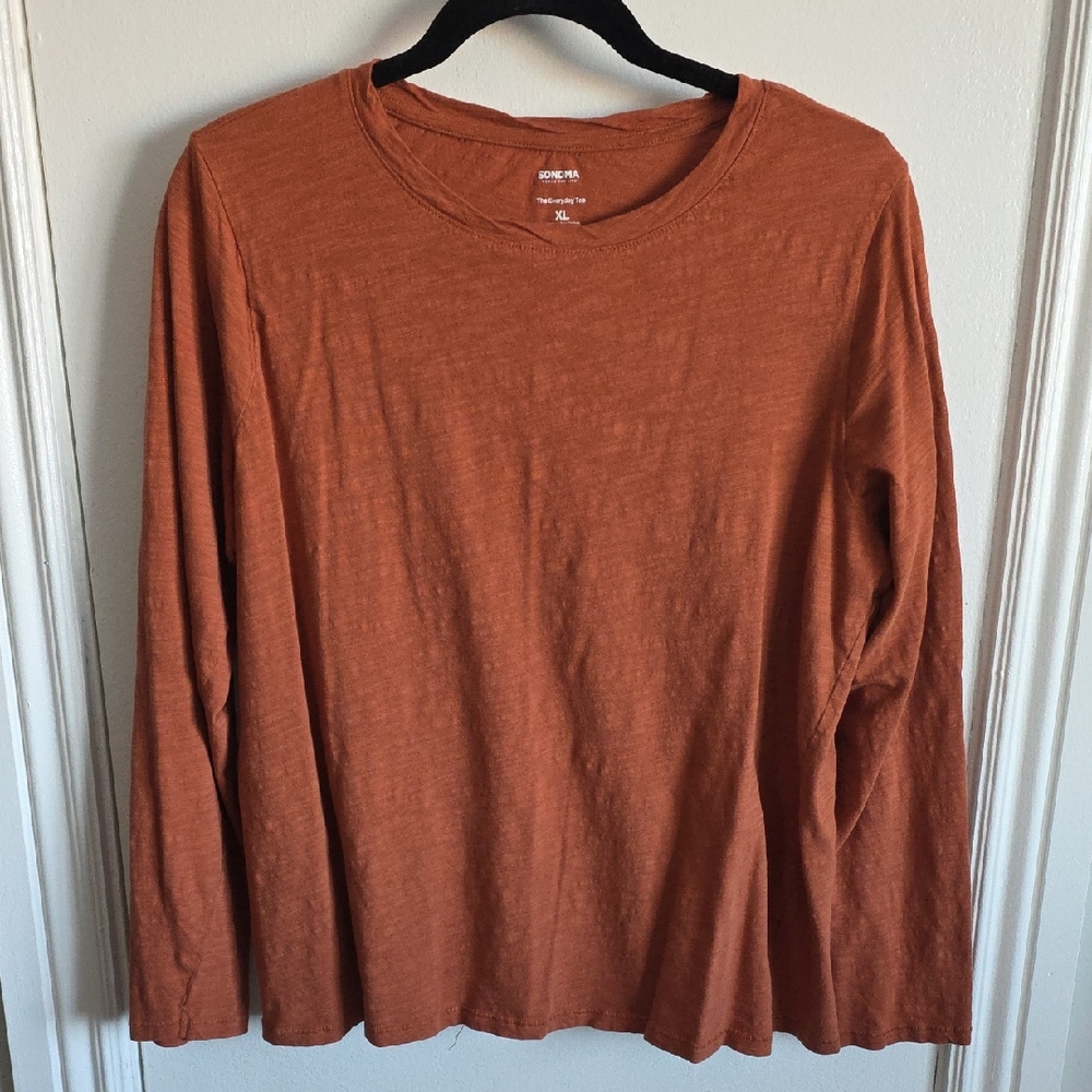Sonoma Women's Orange Long Sleeve Tee